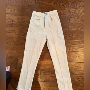 AGOLDE WHITE RILEY JEANS